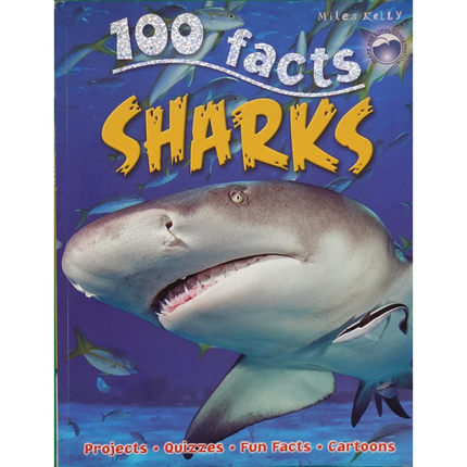英语原版引进100个事实系列鲨鱼100问儿童科普绘本Sharks迈尔斯凯利著适合710岁儿童阅读了解鲨鱼种类身体构造捕食习性等知识激