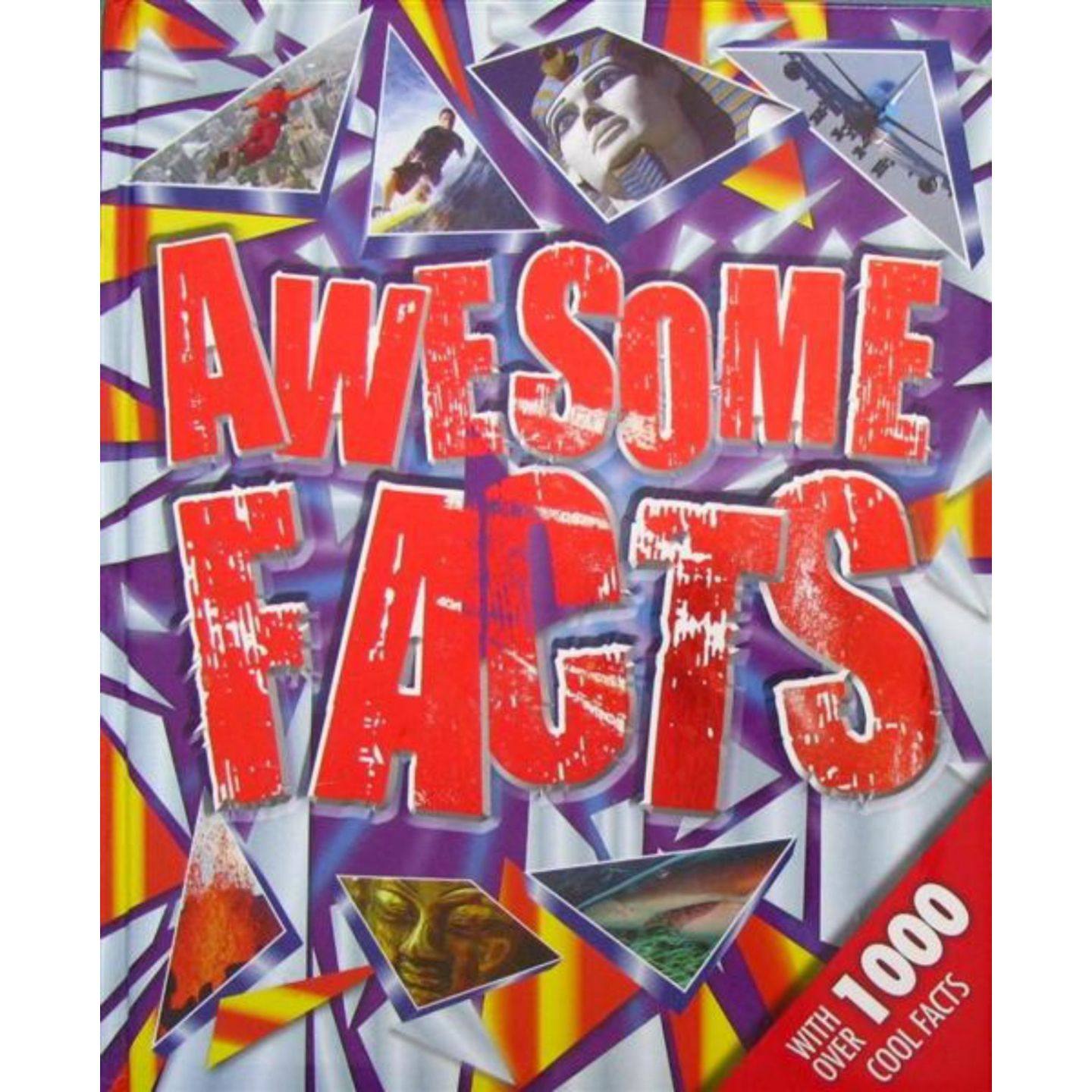 英语原版书AwesomeFacts奇妙事实科普绘本彩色插图版适合710岁儿童亲子共读包含1000个趣味知识点涵盖地理科技人体动植物等主题