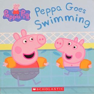 Pig Astley平装 Neville Swimming Scholastic粉红小猪 Peppa 去游泳 Goes