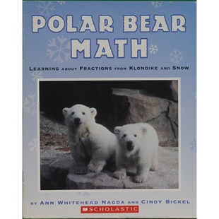英语原版书从克朗代克和雪中学习分数绘本北极熊Math亲子共读儿童科普数学动物故事710岁适读Scholastic出版