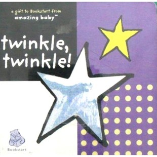 神奇宝贝系列原版英语启蒙纸板书TwinkleTwinkle专为02岁宝宝设计经典童谣改编含闪光箔片刺激感官发展坚固耐撕咬亲子共读促进早