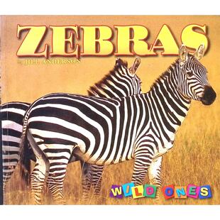 英语原版引进WILDONES野生动物系列斑马ZEBRAS儿童科普绘本36岁亲子共读彩绘动物认知书吉尔安德森著北语出版社出版