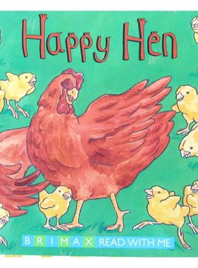 英语原版书HappyHen黄色谷仓农场的故事快乐母鸡绘本亲子共读36岁农场生活动物主题大字体清晰易读附带阅读练习活动