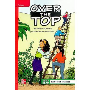 英语原版 710岁适读幻想小说生命科学主题讲述学生穿越未来遇 书雨林珍宝系列OvertheTop戴安娜努南著肖恩奥尼尔绘麦格劳希尔出版