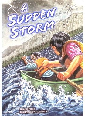 英语原版书力量提升构建阅读能力系列ASuddenStorm青少年冒险故事绘本黑白色插图讲述湖中暴风雨的惊险故事培养勇气和团队合作精