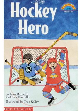 英语原版书曲棍球英雄HelloReader系列儿童体育绘本适读710岁学乐出版社出版讲述小主人公Hal通过努力和团队合作学习为进球奋斗