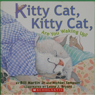 英语原版书小猫咪你醒了吗绘本亲子共读36岁KittyCat比尔马丁和迈克尔桑普森创作劳拉J布莱恩特温馨插画学乐出版社出版轻松幽