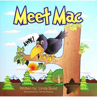 英语原版引进马克的冒险系列OurPetRaven真实故事绘本美国作家琳达桑德与插画师丹尼斯普鲁克斯合作创作讲述作者与宠物渡鸦马克