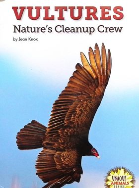 英语原版引进独特动物系列VULTURES绘本科普大自然清道夫适读710岁小学生彩色插图生动展现秃鹫生态习性培养环保意识珍诺克斯著