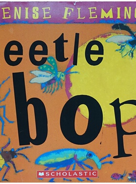 英语原版书甲虫bop绘本自然科学亲子共读Beetle丹尼斯弗莱明创作色彩鲜艳充满韵律适合36岁儿童认识甲虫种类颜色花纹培养自然科