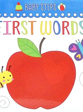宝贝的步伐系列FirstWords原版英语启蒙绘本02岁宝宝认知学习第一本单词书色彩鲜艳插图帮助孩子认识常见物品培养语言能力