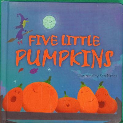 Five Little Pumpkins (Padded Board Books) by Tiger Tales木板书Tiger Tale Press五个小南瓜