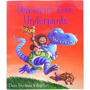英语原版书恐龙爱穿内裤绘本理查德和朱迪儿童图书奖获奖作品克莱尔弗里德曼本科特幽默恐龙故事亲子共读适读36岁