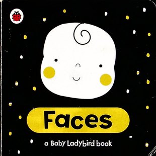 小瓢虫宝宝原版 高对比度视觉书籍帮助宝宝认识不同面孔和事物促进视觉 书Faces英语婴儿视觉激发绘本认知五官适合02岁宝宝阅读