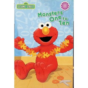 芝麻街原版 芝麻街人物故事帮助孩子 书Monsters怪兽数到十英语绘本数学启蒙亲子共读适合36岁学龄前儿童 数字认知读物通过有趣