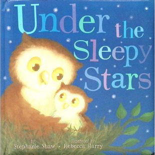英语原版书UndertheSleepyStars沉睡星空下亲子共读绘本斯特凡妮肖著丽贝卡哈里绘温馨睡前故事展现森林动物们的睡前场景帮助02