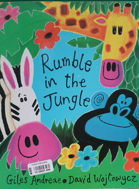 英语原版书RumbleintheJungle吉尔斯安德烈著大卫沃伊托维奇绘学乐出版社出版充满韵律的丛林探险诗歌绘本适合36岁亲子共读认识