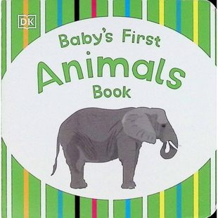 宝宝的第一本动物书原版英语启蒙绘本BabysFirst系列彩色认知书适合02岁亲子共读认识大象猫瓢虫等动物学习形容词提升词汇量