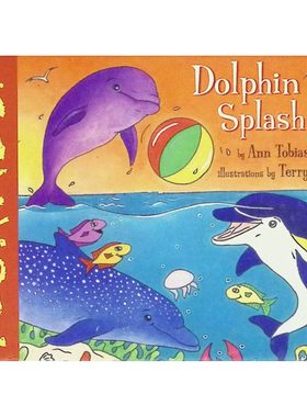 英语原版书FLOATIES系列海豚戏水绘本亲子互动早教启蒙安托拜厄斯著特里奥斯汀绘趣味拉动设计让海豚动起来帮助02岁宝宝认知海