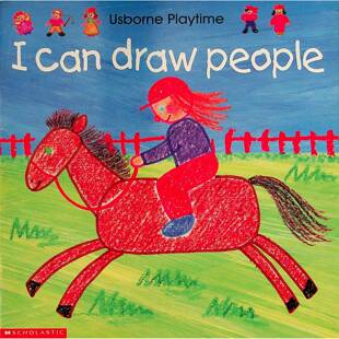 英语原版书我会画人UsbornePlaytime系列儿童绘画教程绘本适合3-6岁学龄前儿童通过简单分步图示学习画人物动物物品培养创造力想象