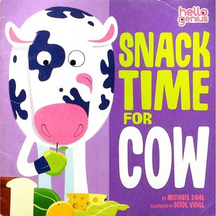 美国原版引进你好天才系列英语启蒙绘本奶牛的零食时间由著名儿童作家迈克尔达尔创作奥利奥尔维达尔绘制插画色彩鲜艳充满童趣通