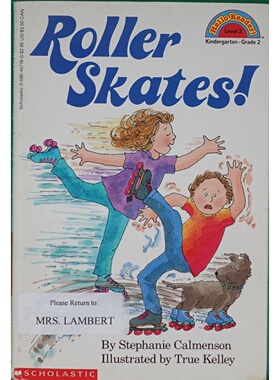 英语原版书你好读者系列RollerSkates轮滑绘本由斯蒂芬妮卡尔门森创作特鲁凯利绘制插画讲述了一个关于轮滑鞋的幽默故事适合36