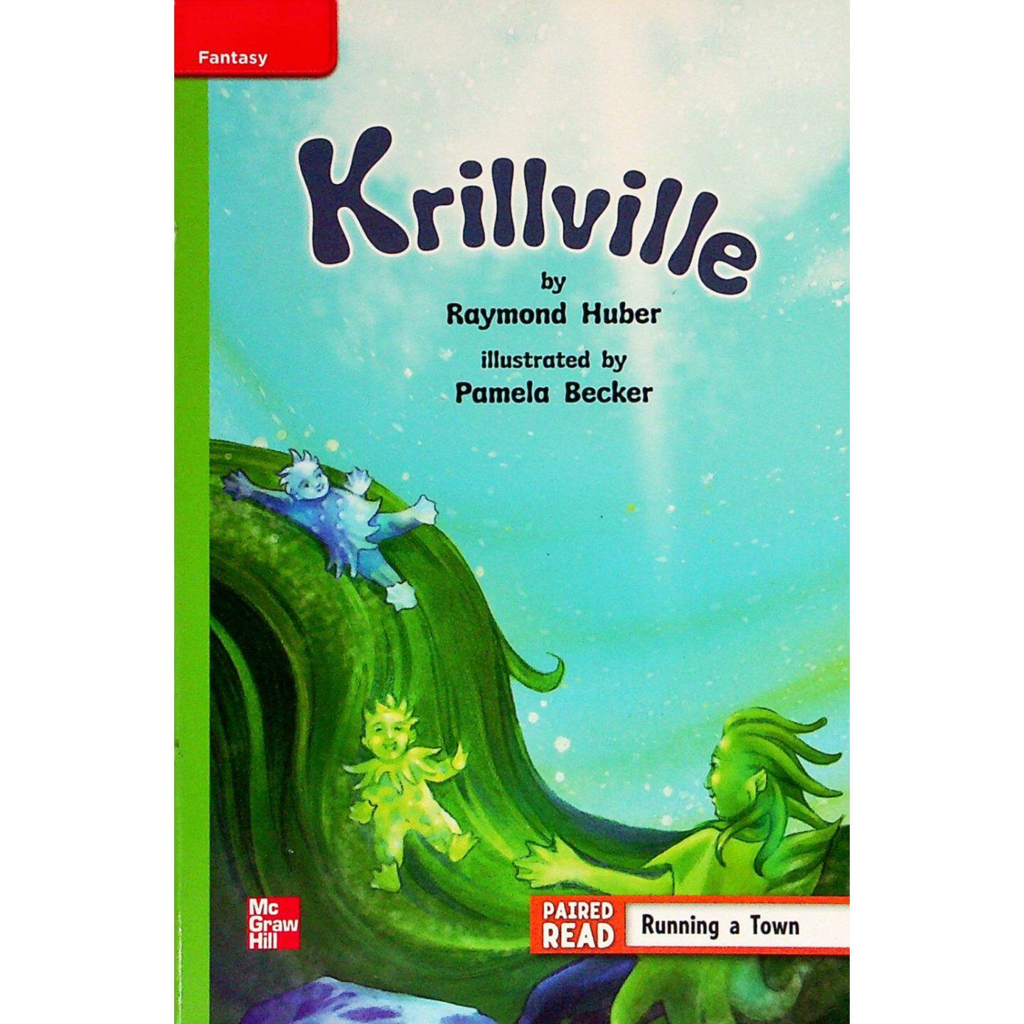 英语原版书磷虾镇配对阅读系列绘本Krillville公民教育幻想小说讲述小磷虾Maribel通过请愿拯救海藻森林的故事帮助710岁孩子理解 - 实物图