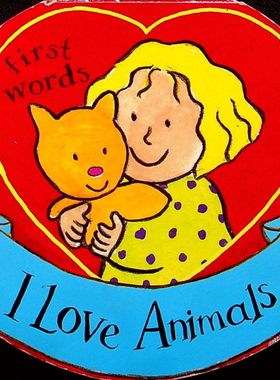 firstwords我爱动物原版书英语启蒙词汇亲子共读绘本书专为1到3岁儿童设计的启蒙读物通过色彩鲜明的插画和简单的单词帮助幼儿认