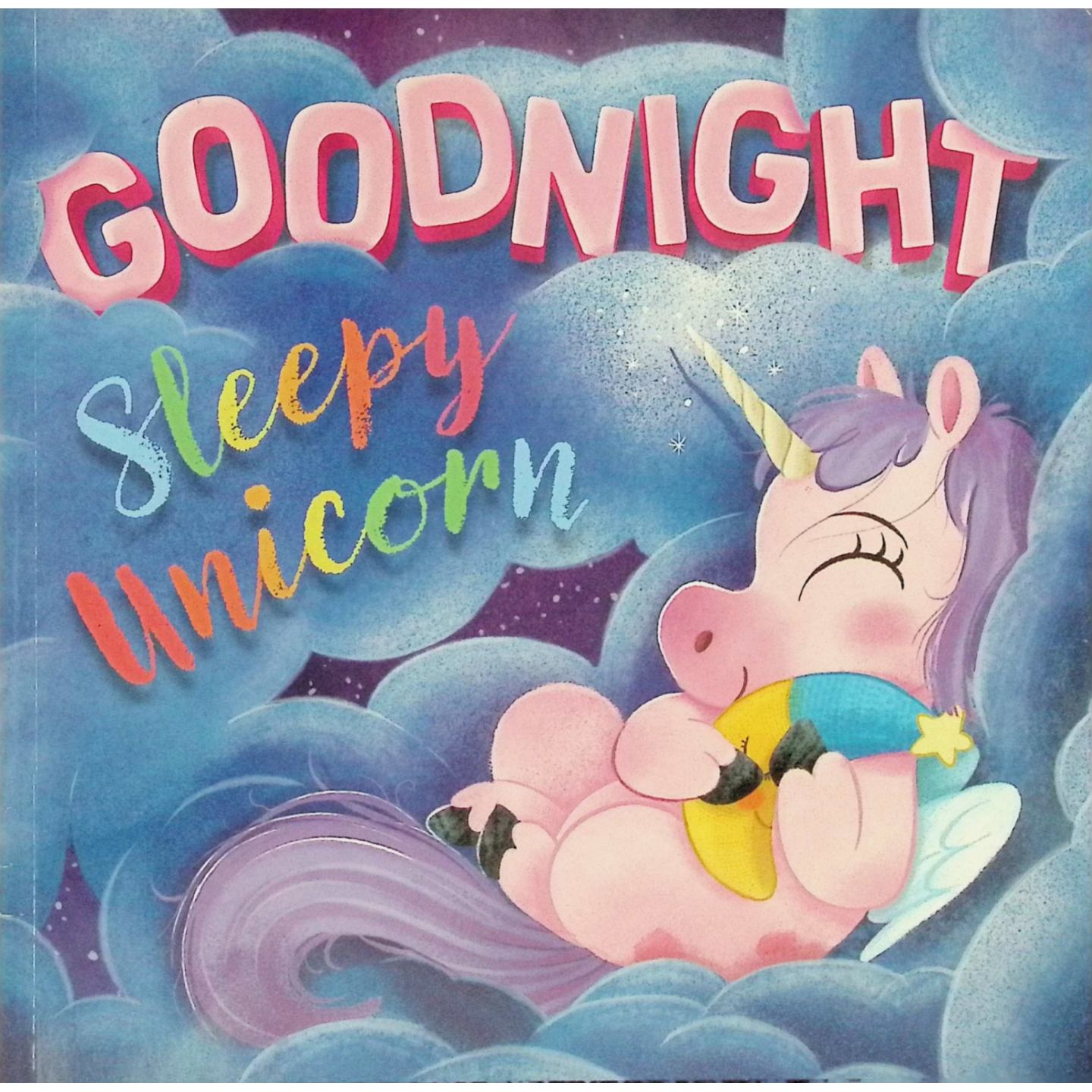 英语原版晚安瞌睡独角兽Goodnight绘本彩色插画版36岁适读亲子共读睡前故事童话培养睡前仪式感认识独角兽学习道晚安柔和的