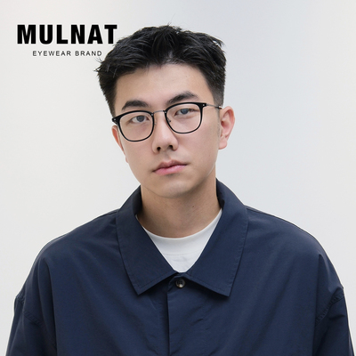 目奈CE款中金方框眼镜