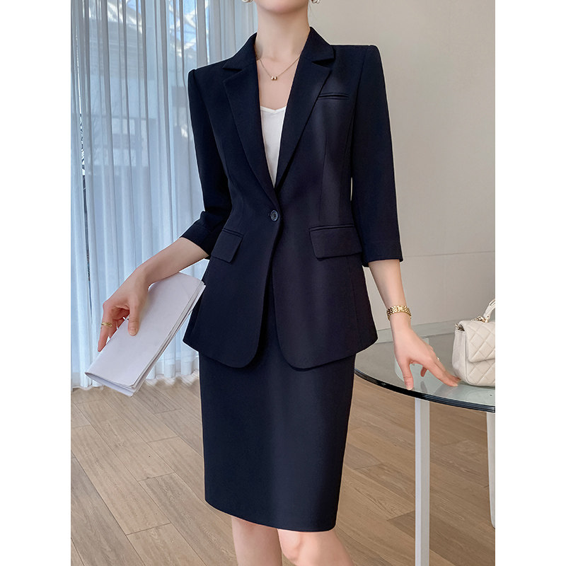 高级感西装套装女2026新款夏薄款气质职业包裙正装西服外套工作服