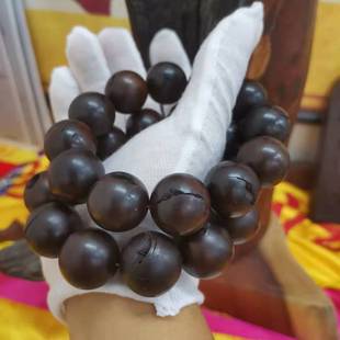 雷击枣木手串道珠雷痕焦化十字天经佛珠念珠雷劈木道家法器手持珠