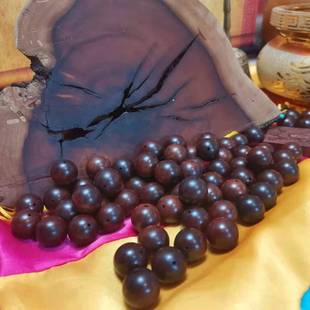 雷击枣木手串雷痕雷纹佛珠单颗配珠可定制雕刻尺寸道家流珠法器