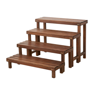 花架实木置物架户外防腐阶梯阳台落地式多肉室内外多层客厅花盆架