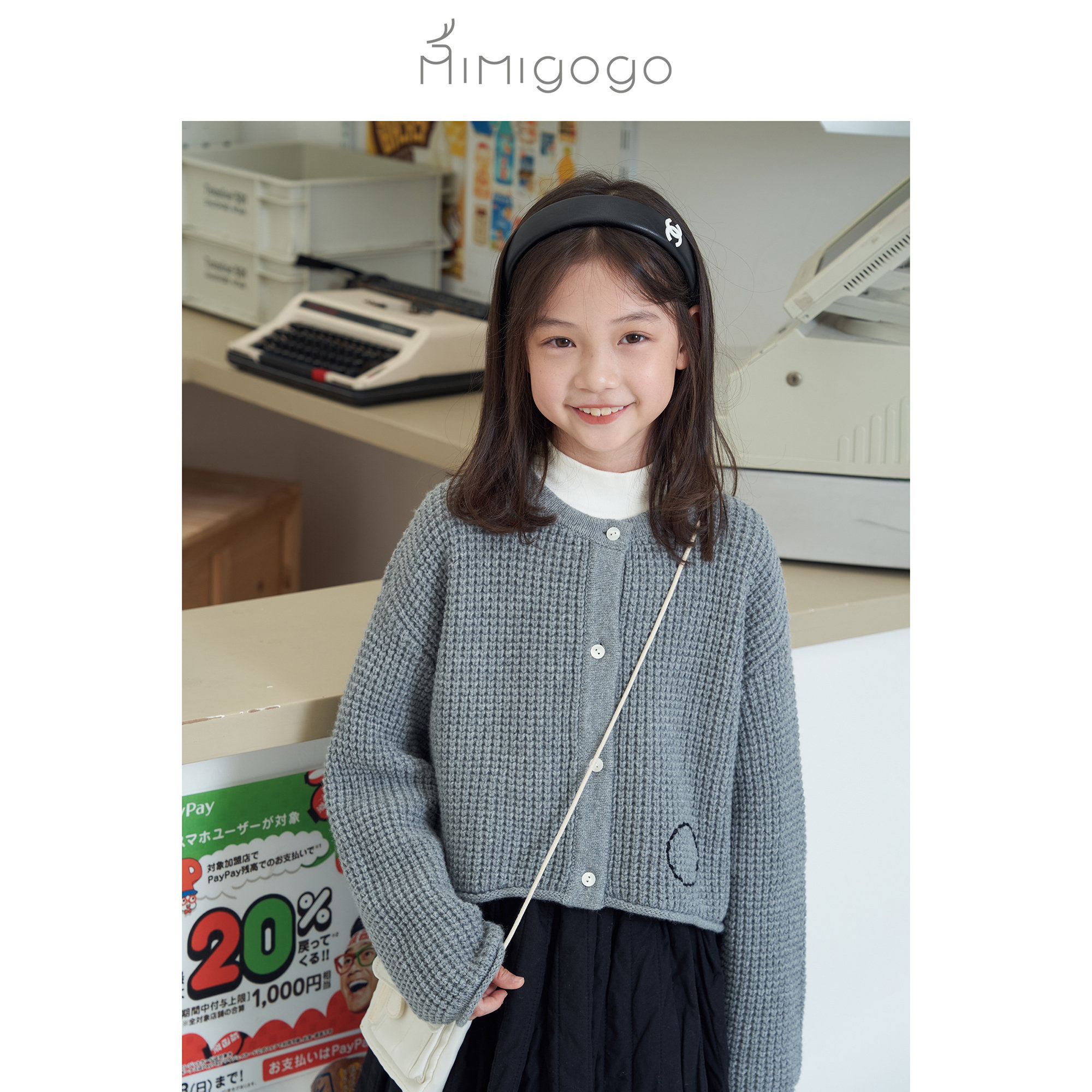 【3折】MIMIGOGO 手工绣花复古粗棒针感儿童针织圆领短开衫2I07,童装/婴儿装/亲子装,毛衣/针织衫,淘宝优惠券,粉丝福利购,淘宝优惠卷