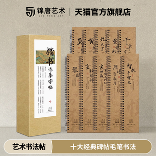 对临练字帖集字卡 楷书临摹字帖近距离书法临摹卡 碑帖毛笔书法 十大经典 原帖拓印成人练字初学者本 黄庭经瘦金体千字文琴赋九成宫