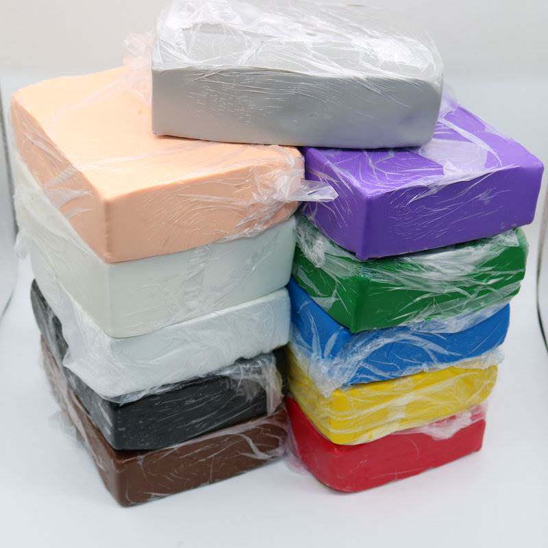 软陶人偶工作室肉色q版diy公仔雕塑美国土材料肤色软陶泥彩陶泥