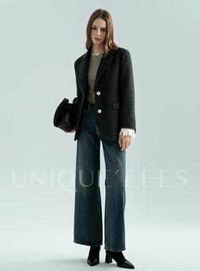 尢壹/【奢华系列】澳洲CHAO细美利诺羊毛桑蚕丝牦牛绒大衣UEAW047