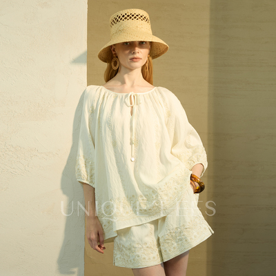 尢壹/UNIQUE'EEES 慵懒风宽松休闲衬衫短裤U5218014