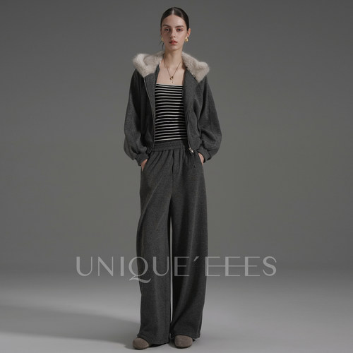 昕怡同款尢壹加厚绒一套过冬2025