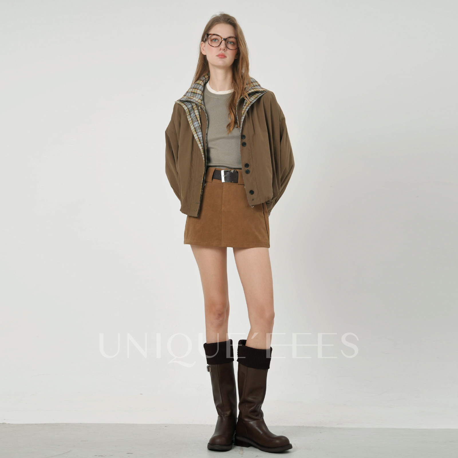 尢壹/UNIQUE'EEES【摩登复古】复古撞色外套 U5318114