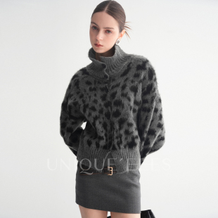 复古立领豹纹针织衫 尢壹 时髦野心家 EEES U5508319 UNIQUE