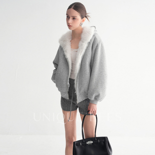 冰雪奇缘 EEES 时髦两穿毛毛外套U5518302 UNIQUE 尢壹