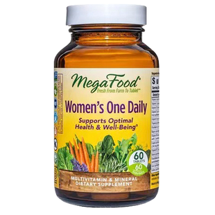 MegaFood女性复合维生素abcd女士综合矿物质补充铁锌硒元素60片