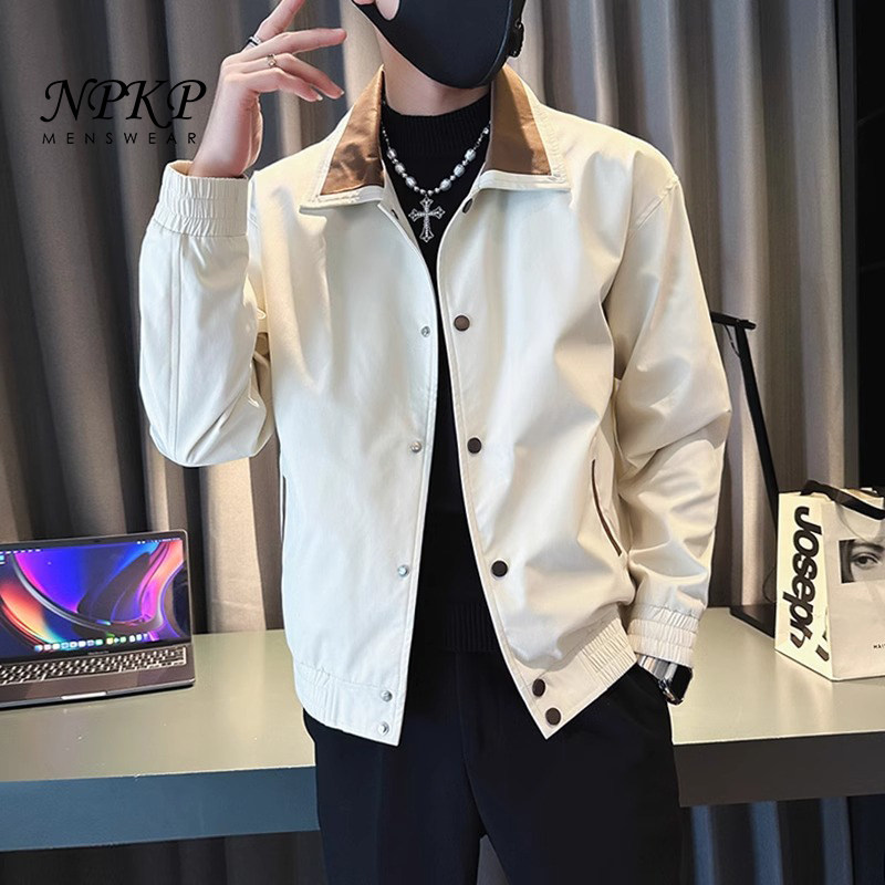 休闲外套男士春秋款2025新款高级感痞帅外穿夹克加绒加厚保暖男装