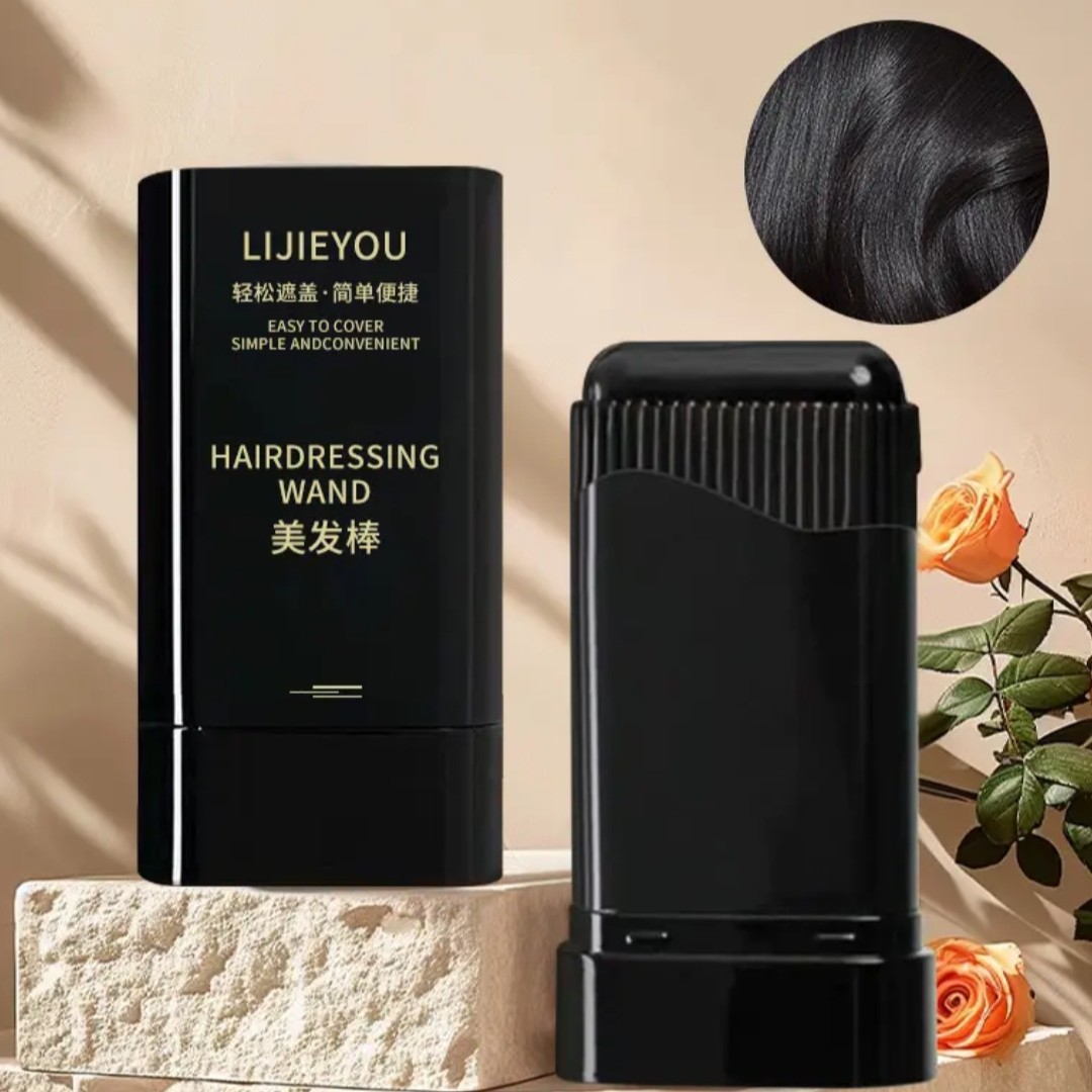 染梳二合一白发遮盖神器不掉色一次性染发美发棒植物补发根黑发