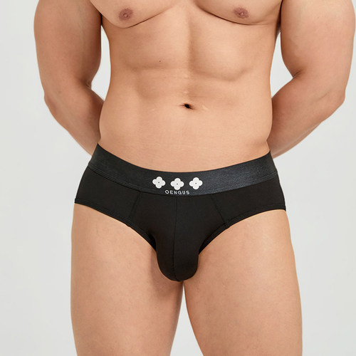 【9月lulu同源新品】Oengus男士四叶草黑色紫色三角裤性感高级