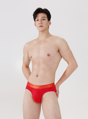 Oengus 本命年纯棉红色内裤男士内裤 男三角裤 内裤男 本命年内裤
