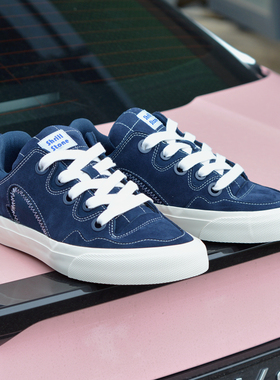 尖石Shrill Stone面包鞋PORS藏蓝翻毛皮减震男女运动休闲滑板鞋潮