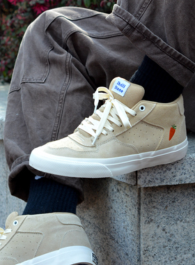 尖石Shrill Stone中帮小麦色翻毛皮INS街头潮流男女美式滑板鞋